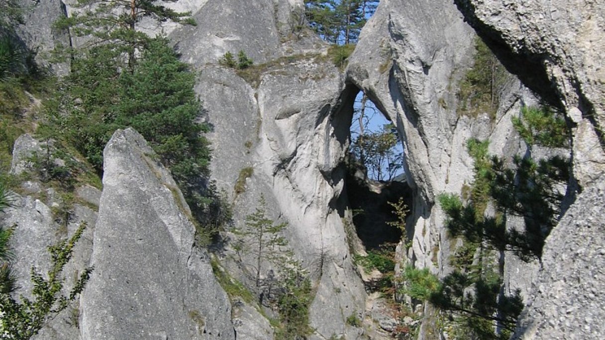 Súľovské skaly Autor: Julom Zdroj: https://upload.wikimedia.org/wikipedia/commons/7/77/Sulovske_skaly-goticka-brana-1.jpg