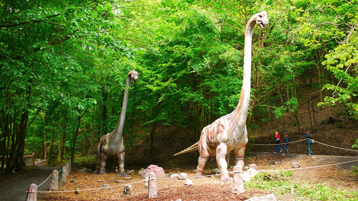 Dino Park Autor: DinoTeam Zdroj: https://upload.wikimedia.org/wikipedia/commons/2/2b/Brachiosaurus%2C_DinoPark_Ko%C5%A1ice.jpg