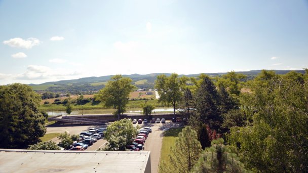 Výhľad z apartmánu v Hoteli Splendid