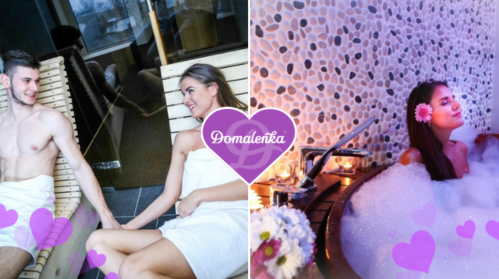 Valentínske pohladenie v termáloch s romantickým vaňovým kúpeľom v drevenej kadi