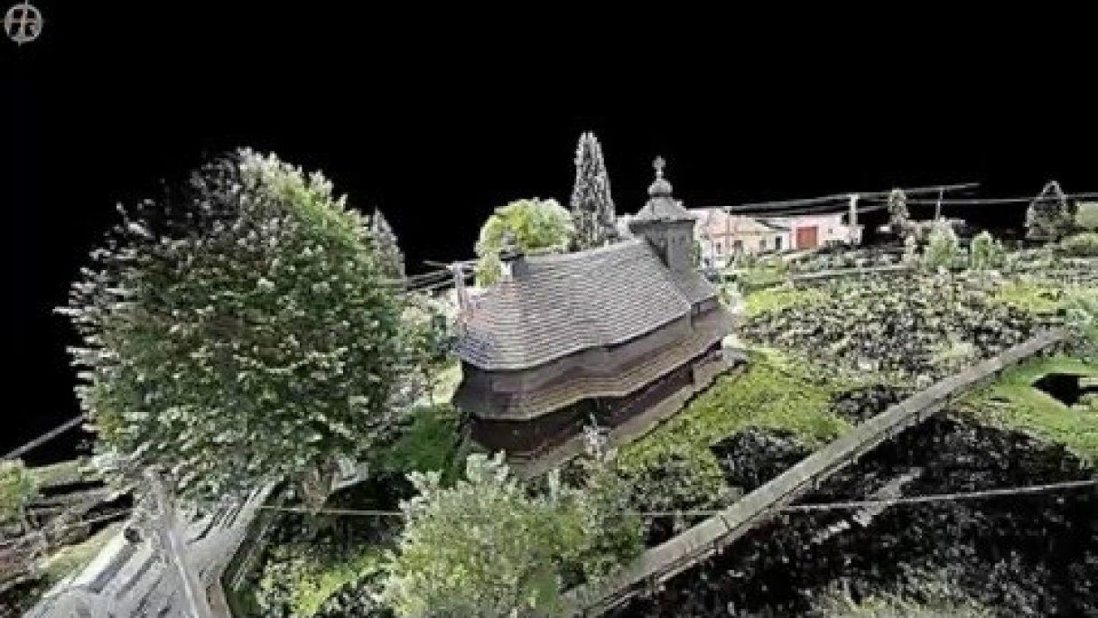 Uličské Krivé, drevený kostol, video 3D mračno bodov Autor: Pamiatkový úrad Slovenskej Republiky Zdroj: https://www.youtube.com/@pamiatkovy_urad Uličské Krivé, drevený kostol, video 3D mračno bodov Autor: Pamiatkový úrad Slovenskej Republiky Zdroj: https://www.youtube.com/@pamiatkovy_urad