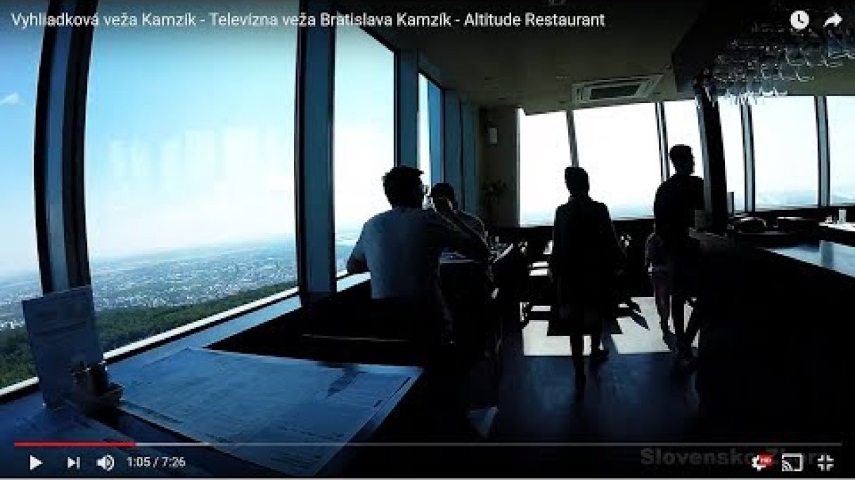 Vyhliadková veža Kamzík - Televízna veža Bratislava Kamzík - Altitude Restaurant Autor: SLOVENSKO ZHORA Zdroj: https://www.youtube.com/@SLOVENSKO-ZHORA