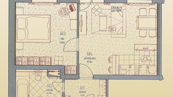 Pôdorys Apartmán Komfort Pôdorys Apartmán Komfort