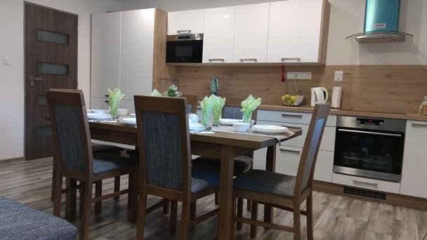 Apartmán 2 obývacia miestnosť s kuchyňou Apartmán 2 obývacia miestnosť s kuchyňou