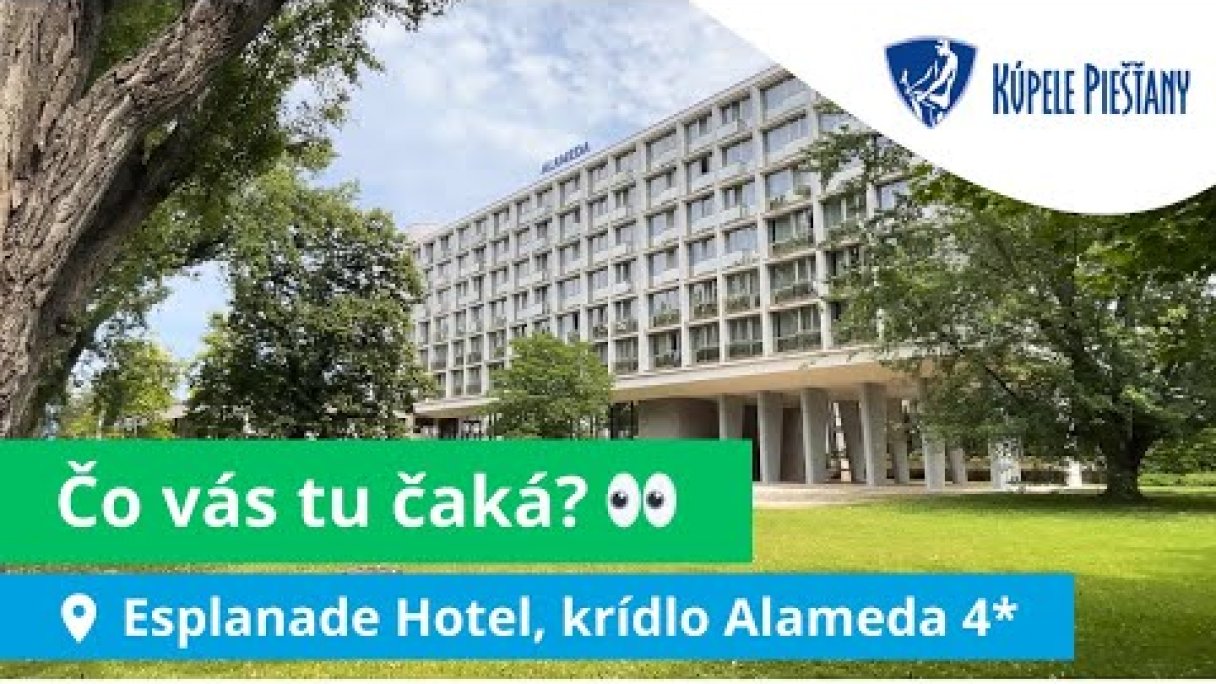 Kúpele Piešťany: Hotel Ensana Esplanade, krídlo Alameda 4* (kompletná prehliadka) Autor: Domalenka predtým Sorger Zdroj: https://www.youtube.com/@domalenka