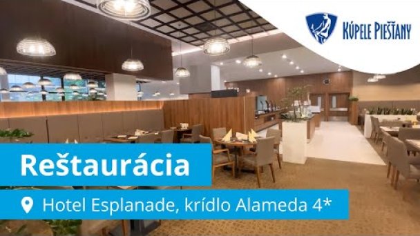 Kúpele Piešťany: Reštaurácia v Hoteli Ensana Esplanade, krídlo Alameda 4* Autor: Domalenka predtým Sorger Zdroj: https://www.youtube.com/@domalenka Kúpele Piešťany: Reštaurácia v Hoteli Ensana Esplanade, krídlo Alameda 4* Autor: Domalenka predtým Sorger Zdroj: https://www.youtube.com/@domalenka