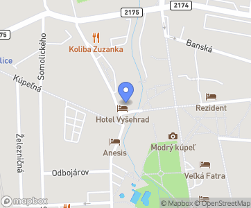 Hotel Vyšehrad Turčianske Teplice - Mapa