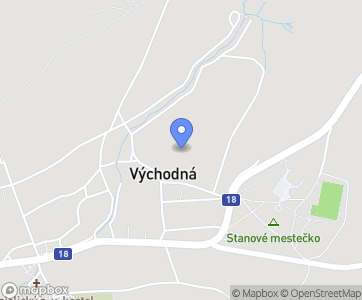 Kone vo Východnej - Mapa