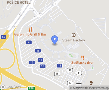 Steam factory centrum zábavy a športu Košice - Mapa