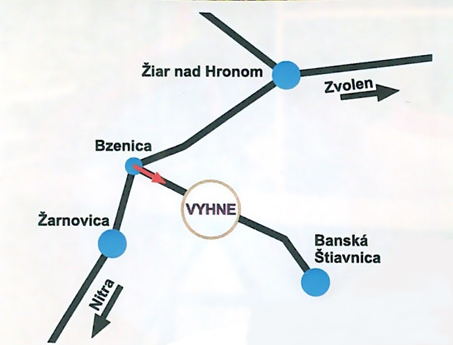 Vyhne Mapa