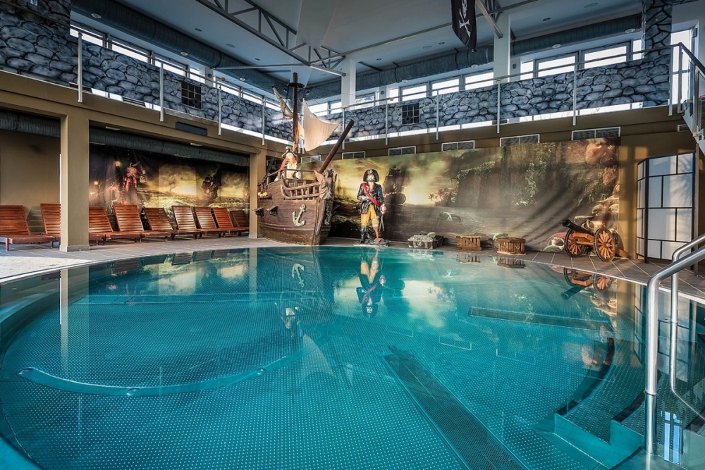 Destský bazén s pirátom v kúpeloch Turčianske Teplice