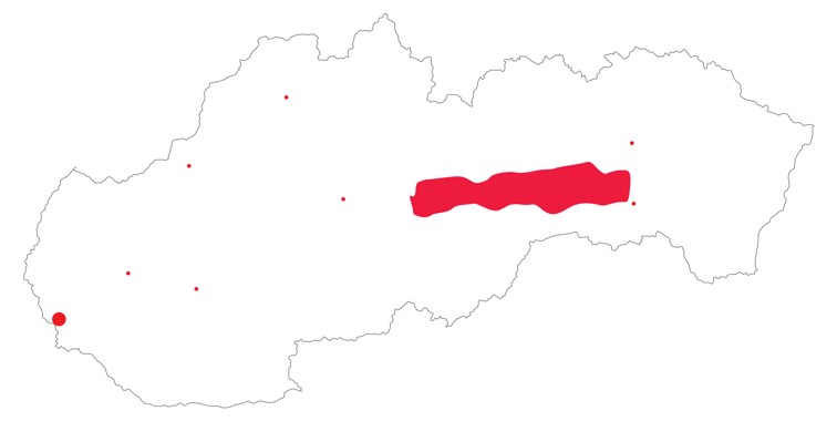 Kvíz slepá mapa nížiny, kotliny, pohoria Slovenska - biela mapa | Domalenka